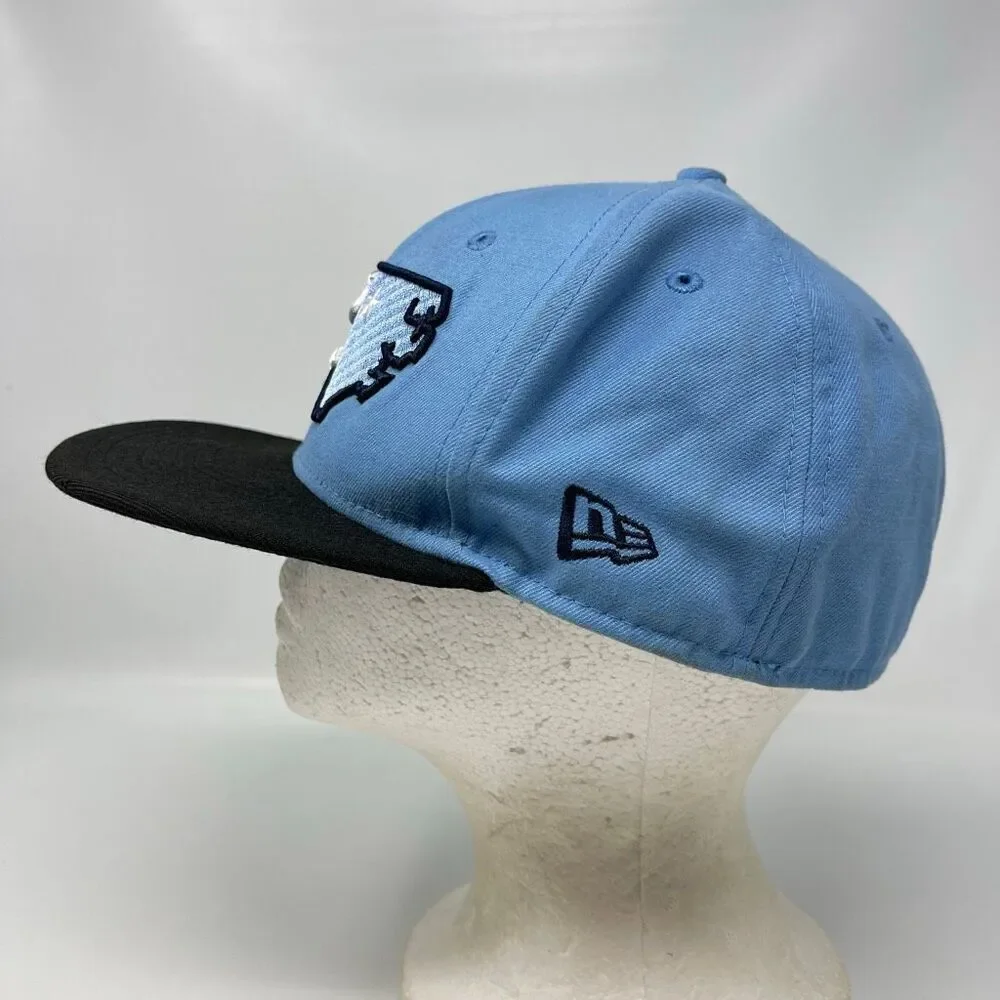 North Carolina Tar Heels Hat Cap Fitted Mens 7 1/2 Blue NCAA New Era 59FIFTY